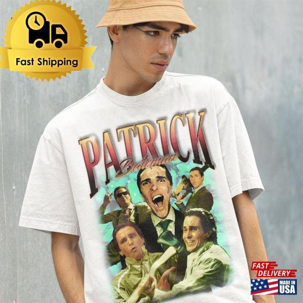 Retro Patrick Bateman Shirt American Psycho T Classic